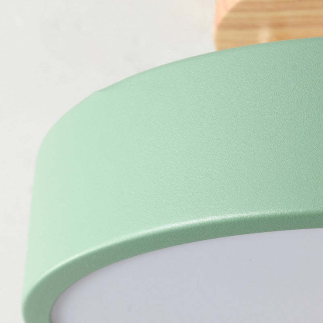 Contemporary Nova LED ceiling light, round, ideal for modern bedroom & living room ambiance.
