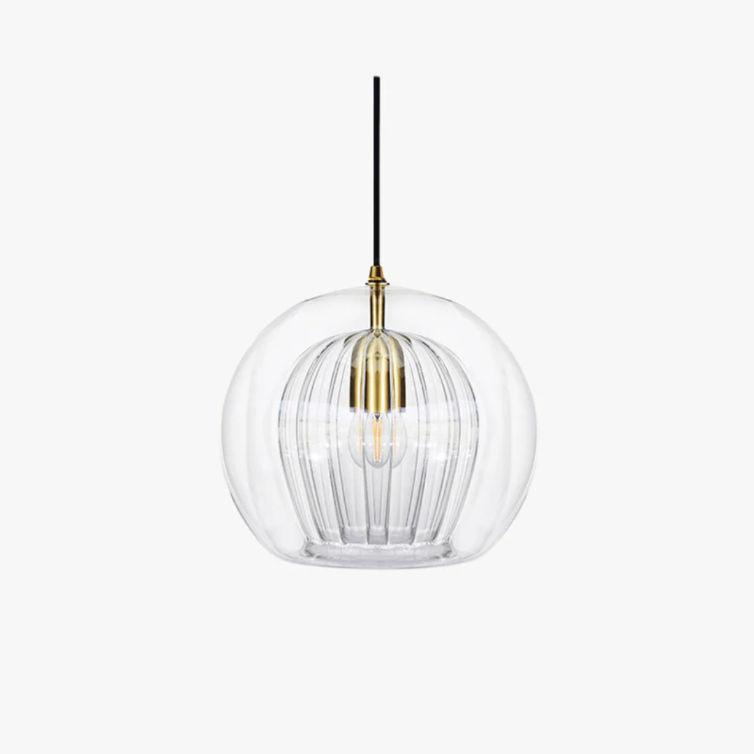 Contemporary spherical LED lamp, Aurora Sphere, enhances home with modern ambient light.