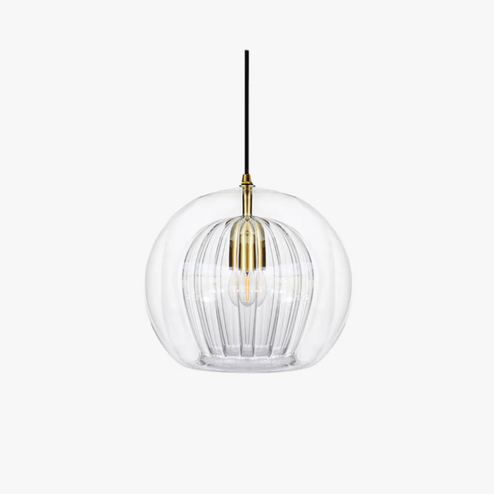 Contemporary spherical LED lamp, Aurora Sphere, enhances home with modern ambient light.