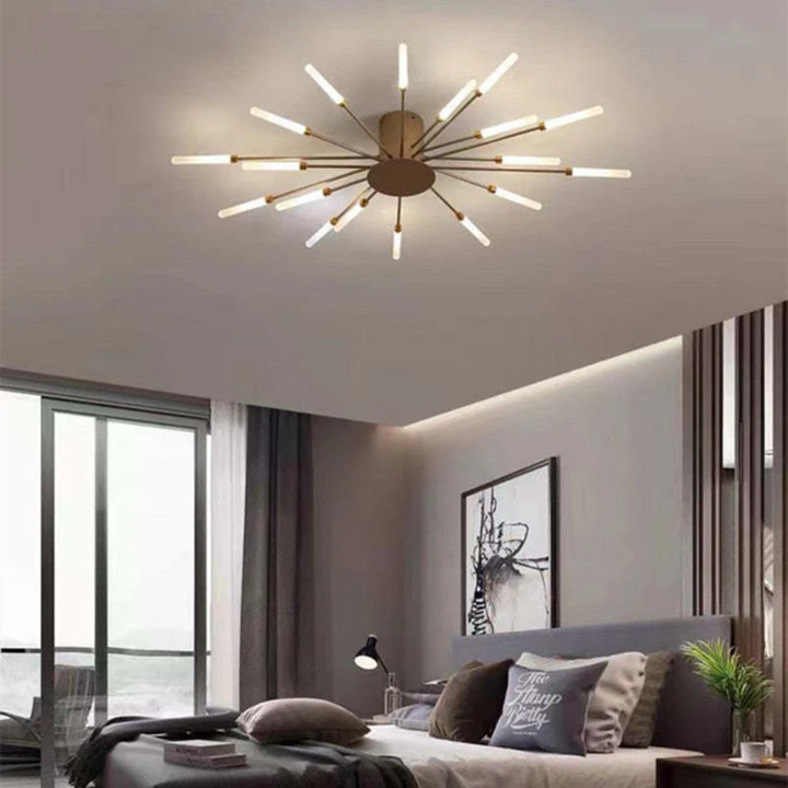 Modern LED ceiling lamp for bright, energy-efficient universal white light, perfect home decor.