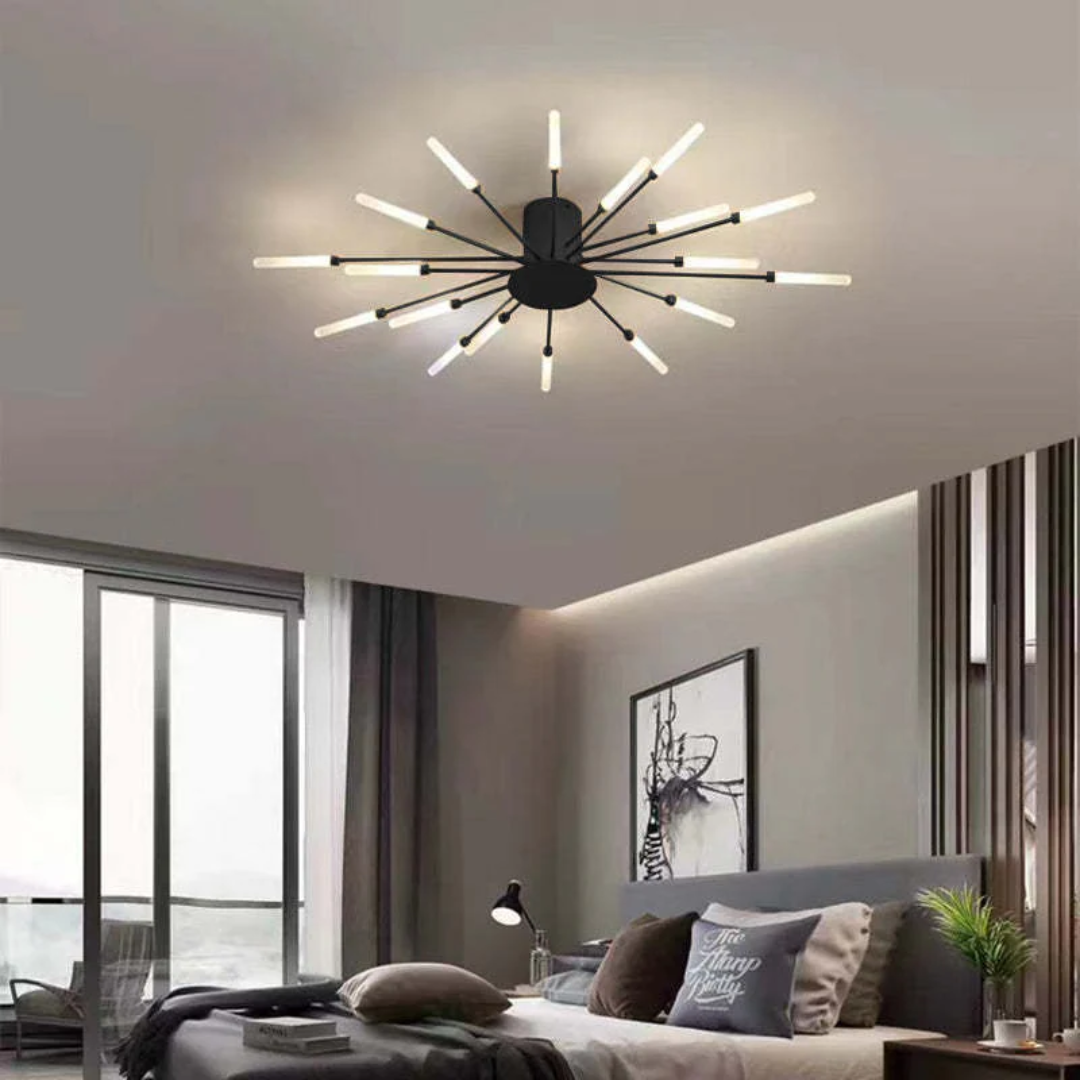 Dimmable LED ceiling light, contemporary design, energy-saving for modern home lighting solutions.