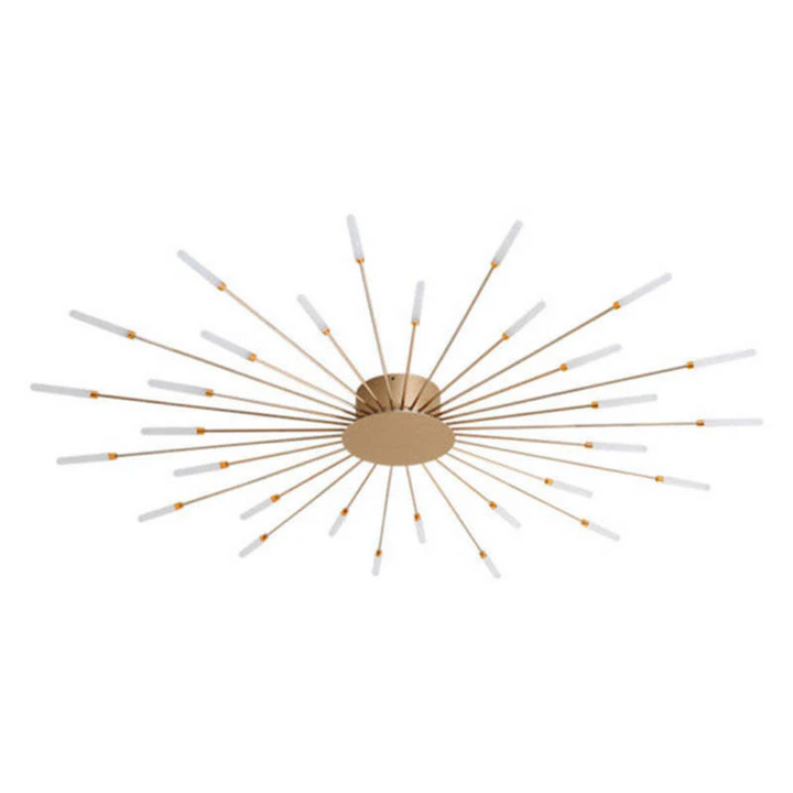 Energy-saving gold LED ceiling light, modern design for bright overhead illumination & home decor.