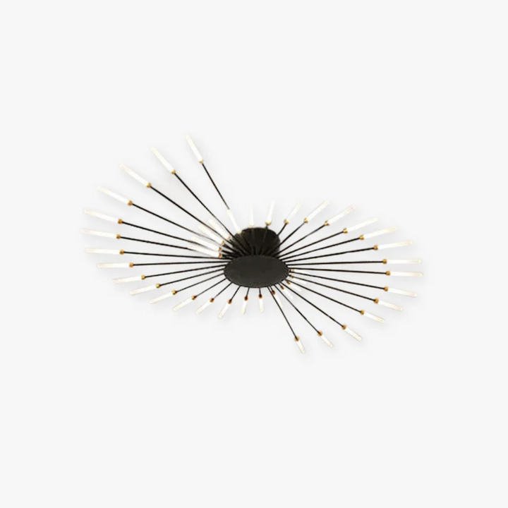 Contemporary black LED ceiling lamp, bright, energy-saving, ideal for modern home decor.