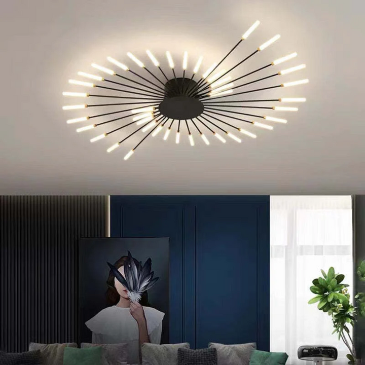 Dimmable LED ceiling light, universal white, perfect for modern home decor & energy saving.