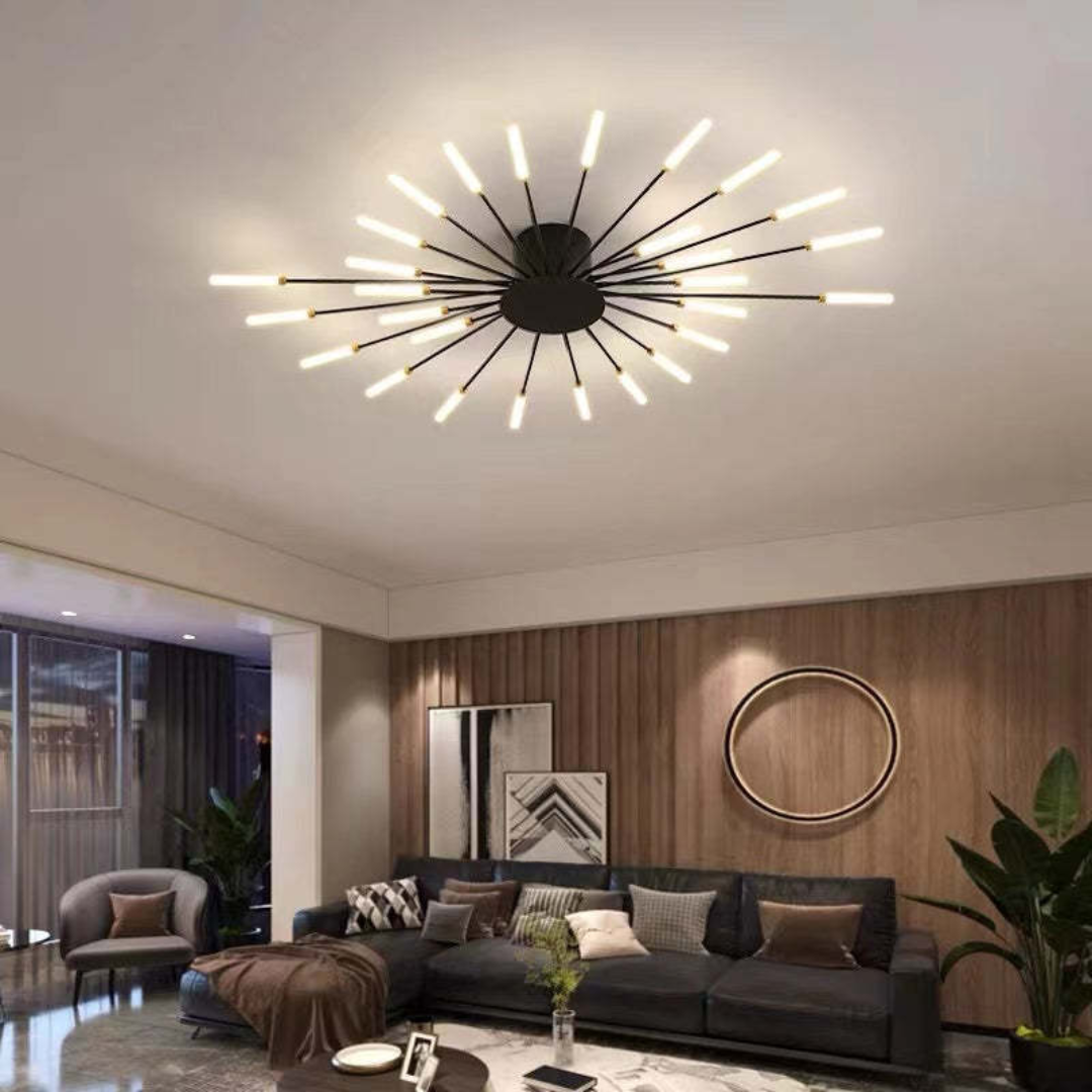 Bright LED ceiling light, modern and dimmable, ideal for contemporary interior design & home decor.