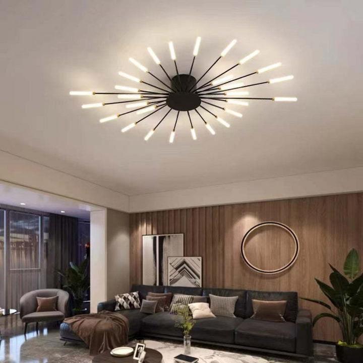 Bright LED ceiling light, modern and dimmable, ideal for contemporary interior design & home decor.