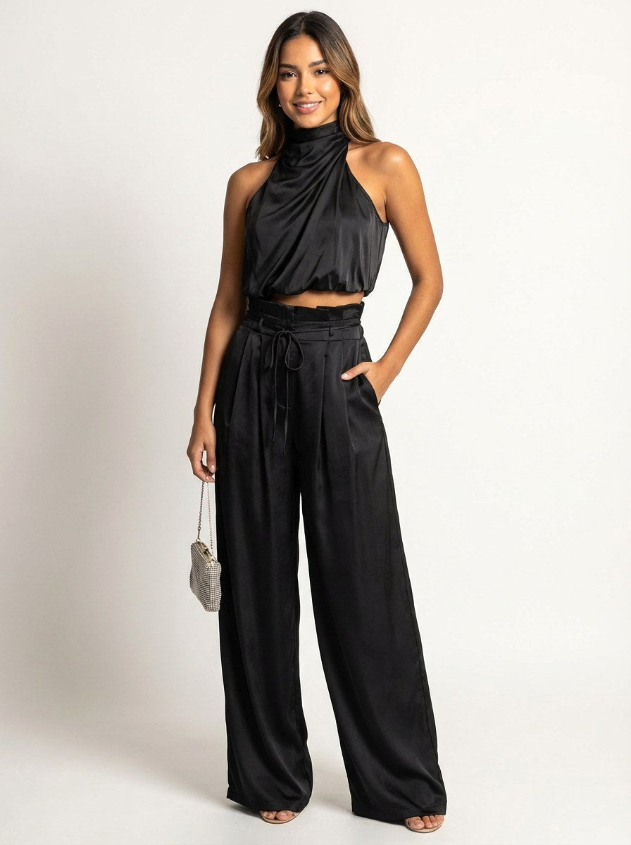Sophisticated women's elegant two-piece set, ideal for parties, evening wear, and special events.