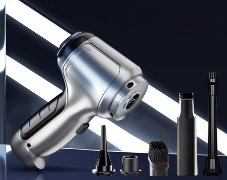 High-power cordless dust buster. Handheld vacuum with strong suction for car and home dirt.
