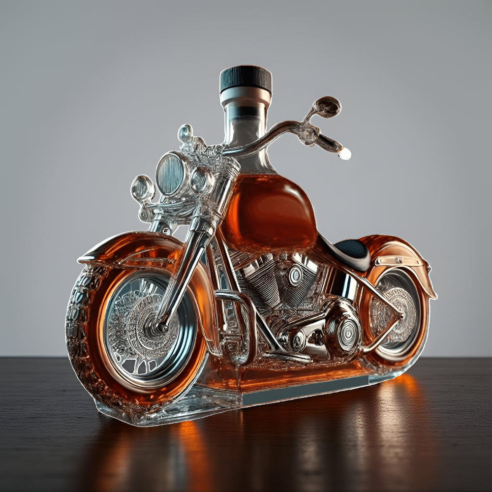 Stylish spirit dispenser in the shape of a classic motorcycle