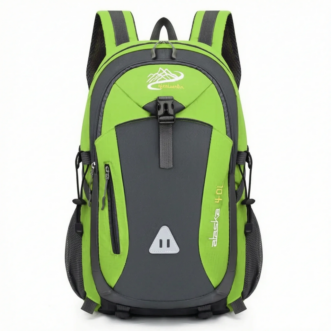 Versatile unisex travel backpack with multiple compartments, built for hiking, camping, and sports activities.
