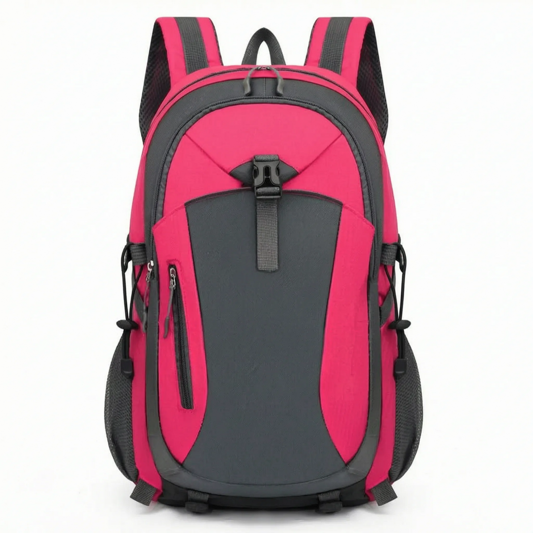 Adventure-ready unisex backpack with multi-compartment design, great for hiking, travel, and outdoor sports.