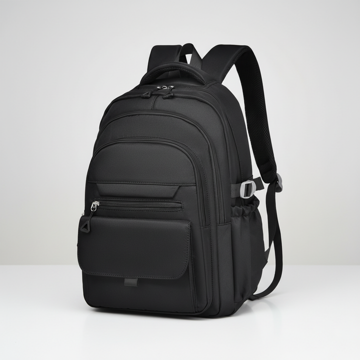 Durable water-resistant laptop backpack, perfect for daily commute, travel, & school needs.
