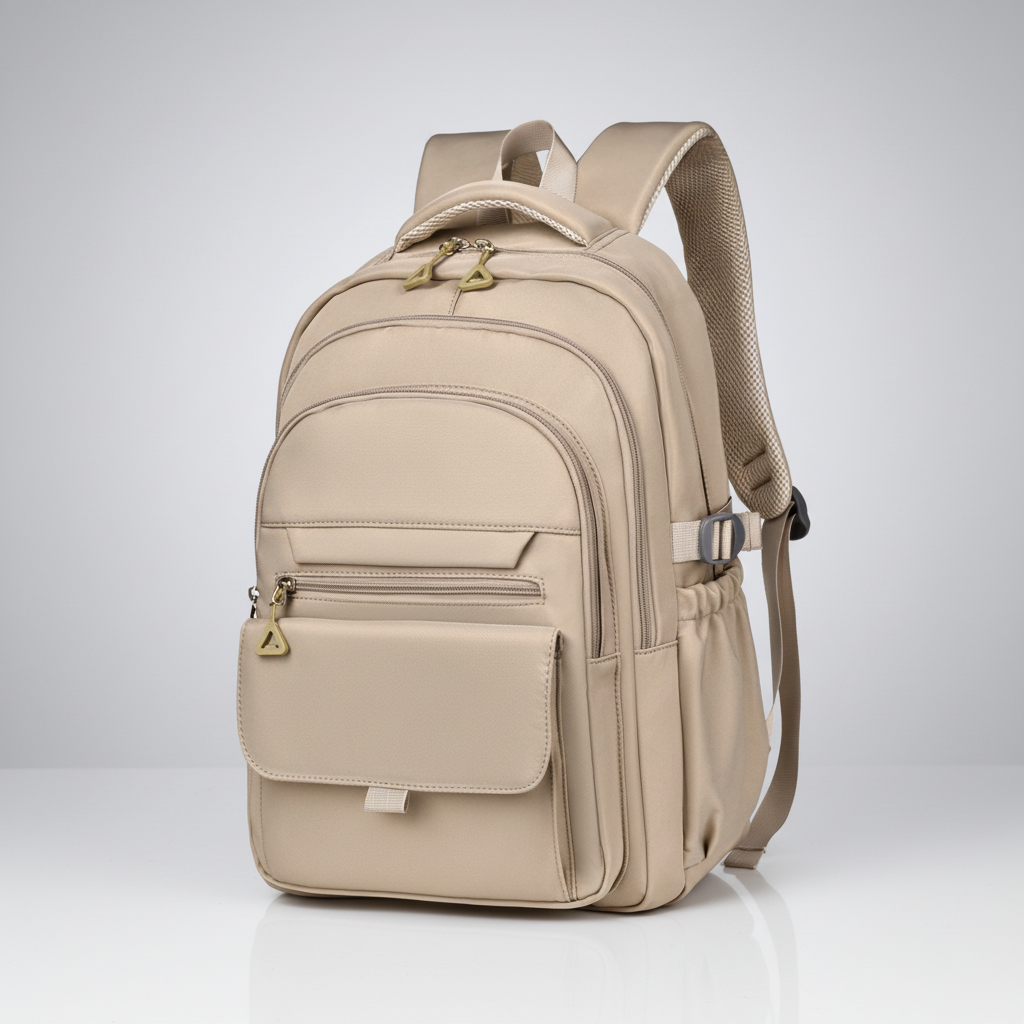 Sleek unisex everyday backpack with dedicated laptop sleeve & water-resistant fabric.