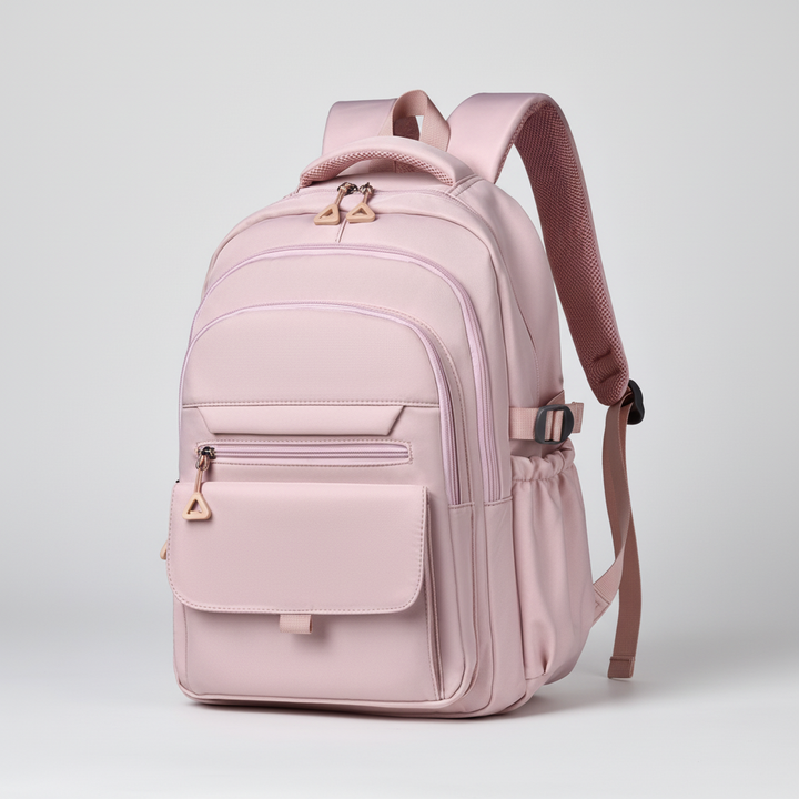 Heavy-duty water-resistant laptop backpack, protects your gear for everyday use.