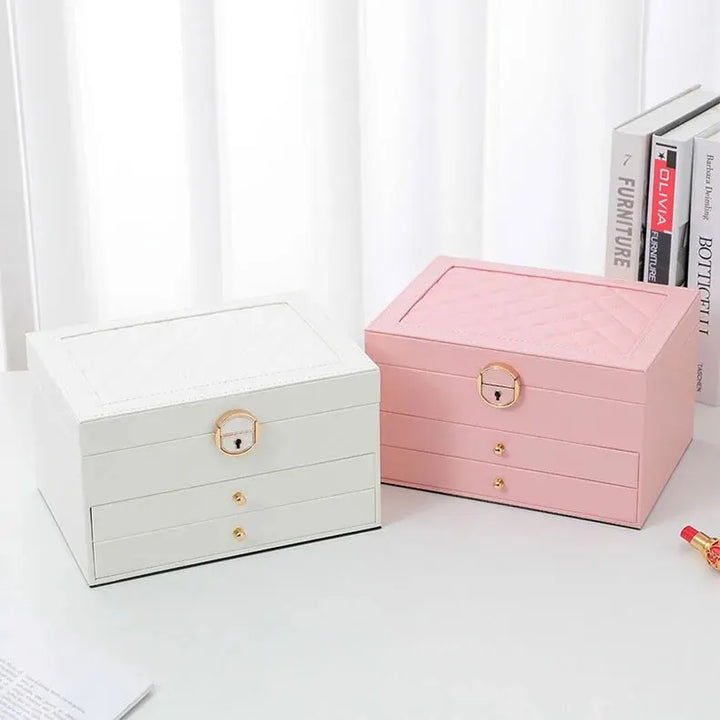Luxury multilayer leather jewelry box, the ultimate storage solution for her