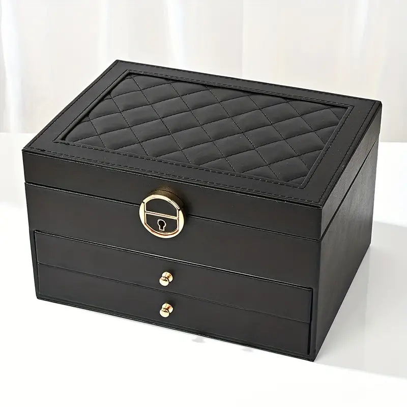 Chic multilayer jewelry storage box, ideal for fashion accessories