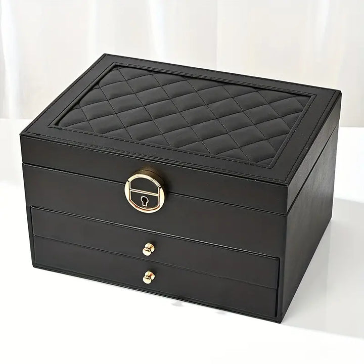 Chic multilayer jewelry storage box, ideal for fashion accessories