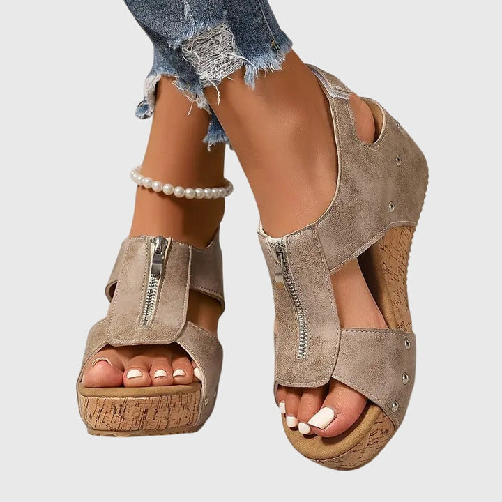 Nadine | Women's Arch Support Orthopedic Sandals - Black - Image 7