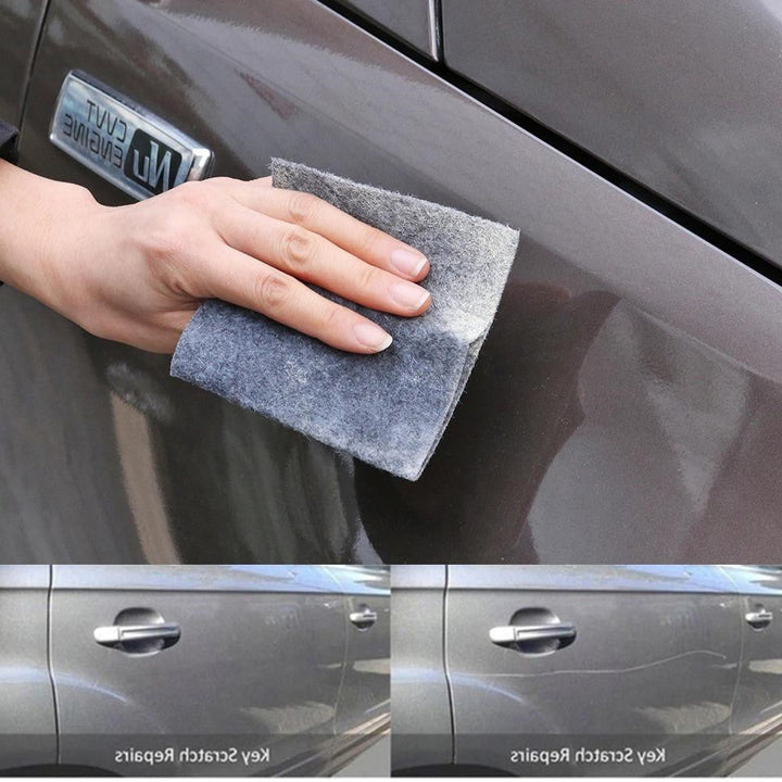 Professional auto care: nano scratch remover cloth for car detailing.