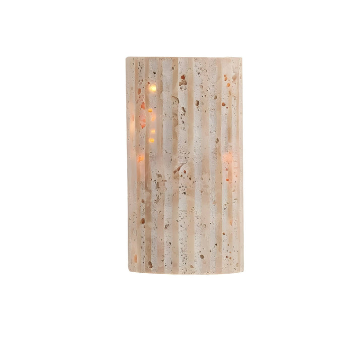 Contemporary natural stone LED wall sconce light, a perfect accent for modern home interior lighting decor.