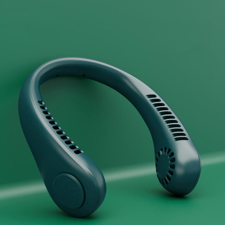 Quiet USB-C neck fan offers cool relief. Perfect personal cooler for outdoor activities & travel.