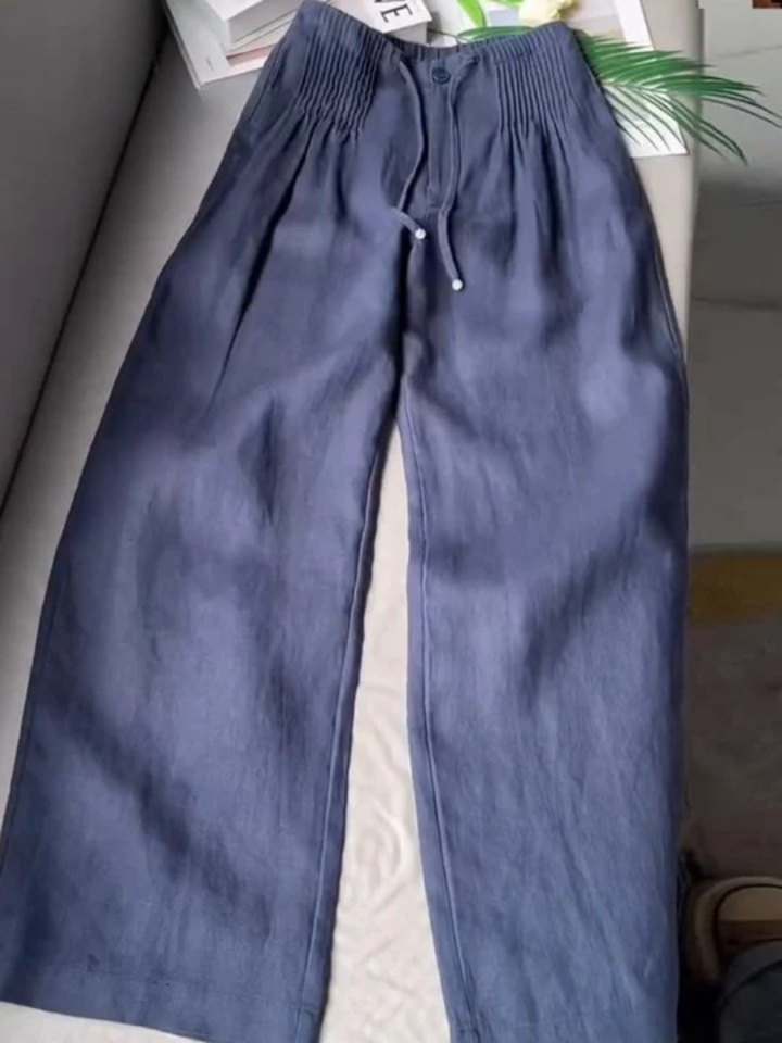 Women's effortless wide leg drawstring pants in a relaxed, comfortable fit, perfect for casual wear.