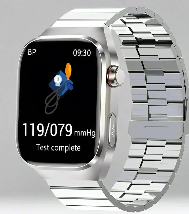 Fitness & health tracker smartwatch: monitor blood sugar, ECG, uric acid, and activity levels.