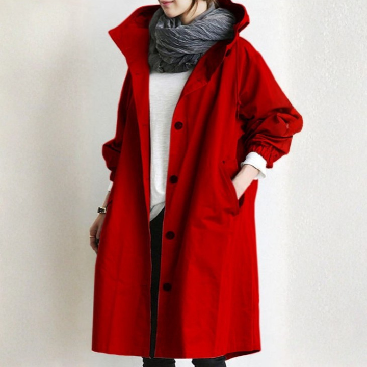 Elegant women's London rain jacket, fully waterproof and breathable, great for stylish everyday protective wear.