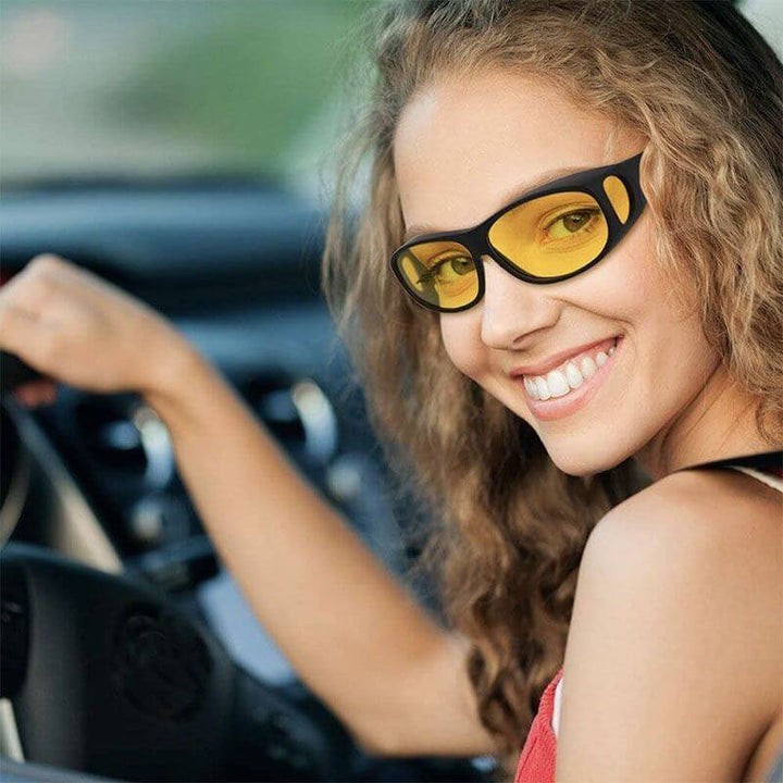 Ergonomic anti-glare driving eyewear, designed for comfort during long drives.