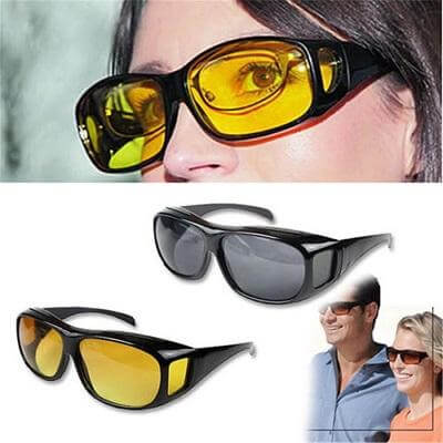 High-performance driving glasses, minimizing glare for clear day and night vision.