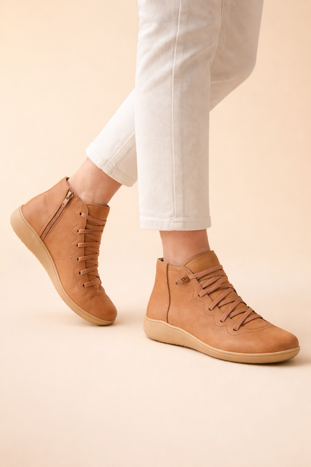 Nina trendy orthopedic ankle boots for women in black leather