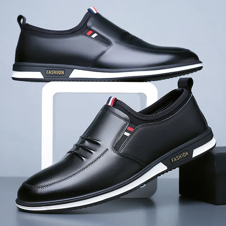 Comfortable men's slip-on walking shoes with orthopedic support, perfect for casual and active everyday wear.