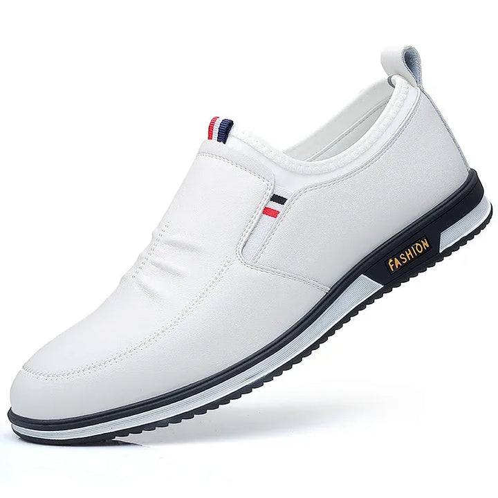 Versatile men's classic slip-on walking shoes with cushioned support, ideal for easy, active everyday wear.