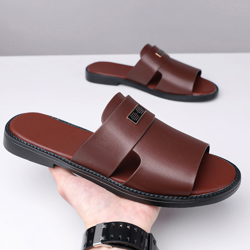 Stylish men's slip-on sandals, open toe for breathability, ultimate casual summer footwear.