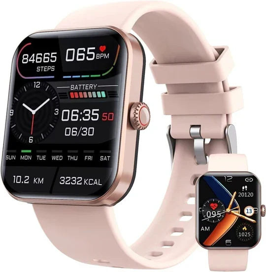 Advanced unisex fitness tracker smartwatch with non-invasive glucose monitoring, activity tracking, & smart notifications.