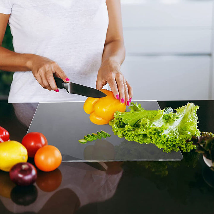 Easy-clean acrylic chopping board, designed for modern kitchen efficiency