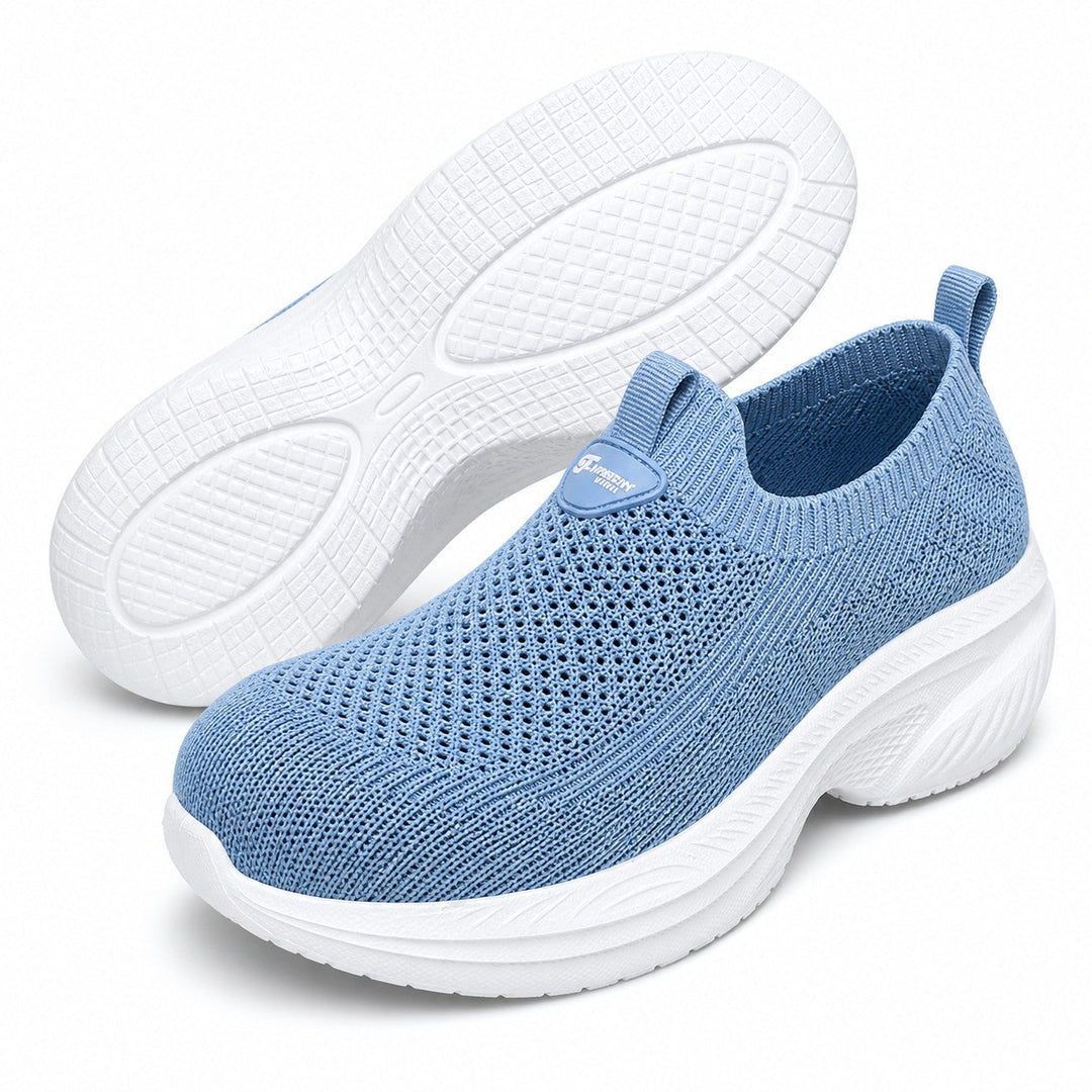 Women's wide toe comfort slip-on shoes for everyday walking.