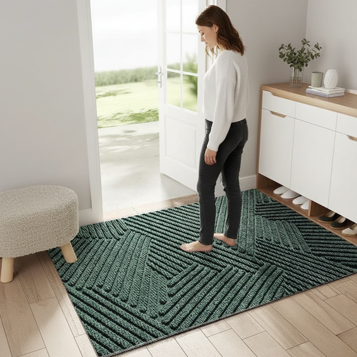 Nordic non-slip entryway doormat. Dirt trapping floor mat for modern homes. Durable & stylish hallway rug.