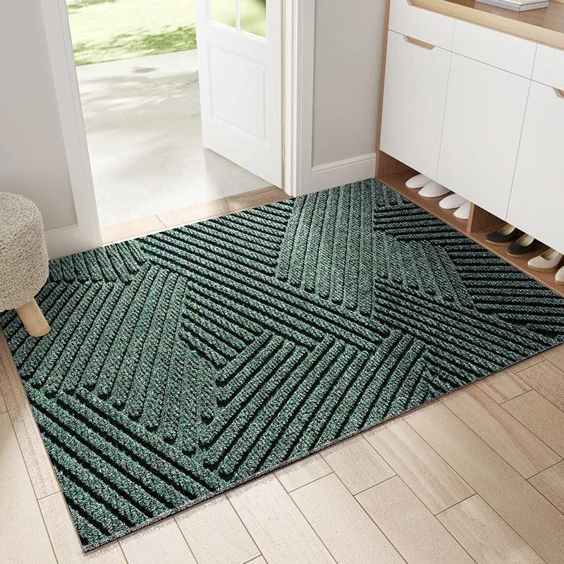 Dirt trapping entryway doormat with Nordic design. Durable floor mat for clean entryways.