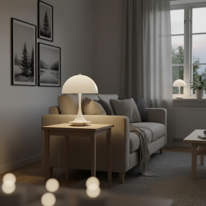 Contemporary cordless LED light fixture, a stylish addition to any room decor.