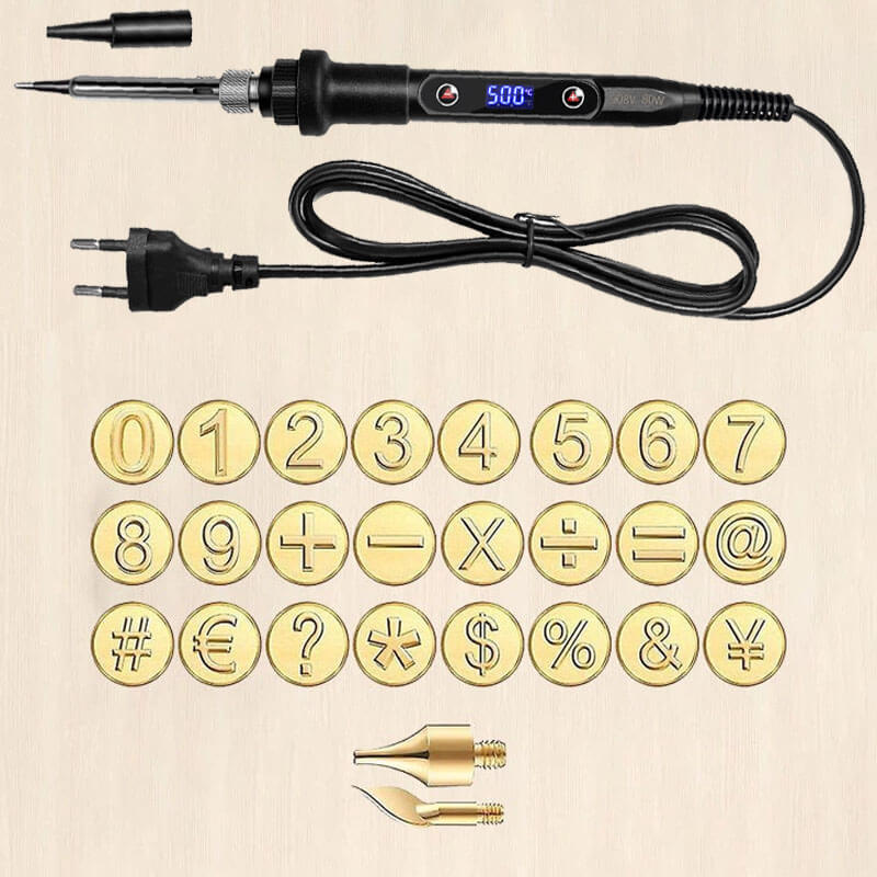 Versatile DIY wood burning & engraving tool set, perfect for creative hobbies & personalized gifts.