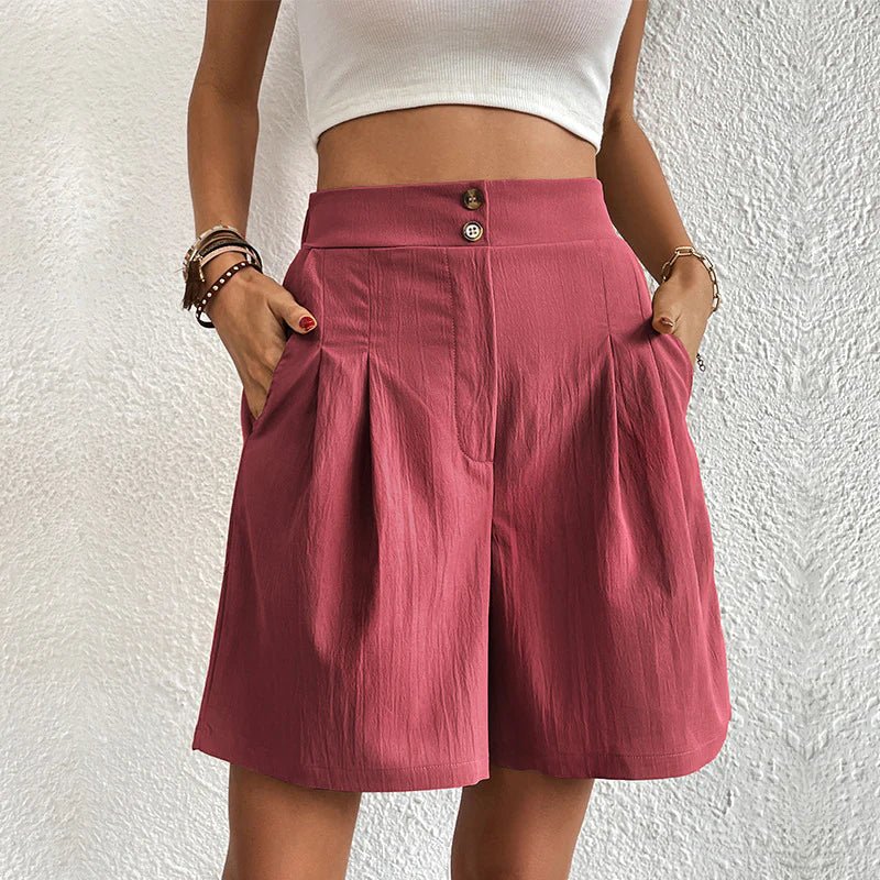 Women's High Waist Wide Leg Shorts