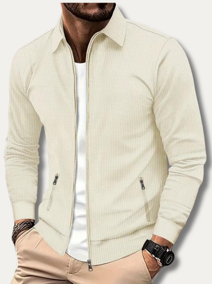 Men's classic full-zip track jacket, ideal for activewear, casual style, spring & autumn comfort.