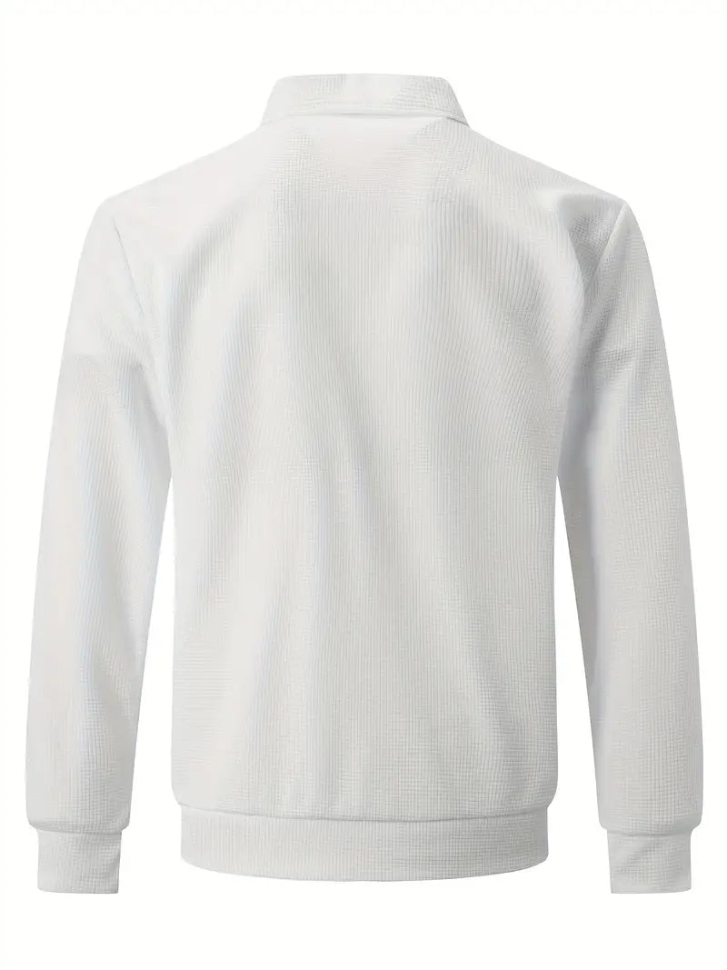 Men's classic full-zip track jacket for spring/autumn, perfect for activewear, casual style & everyday comfort.