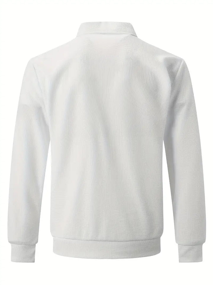 Men's classic full-zip track jacket for spring/autumn, perfect for activewear, casual style & everyday comfort.