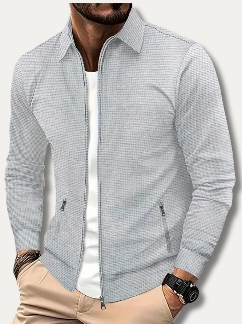 Comfortable men's classic track jacket, ideal for sporty fashion, everyday comfort & light outerwear.