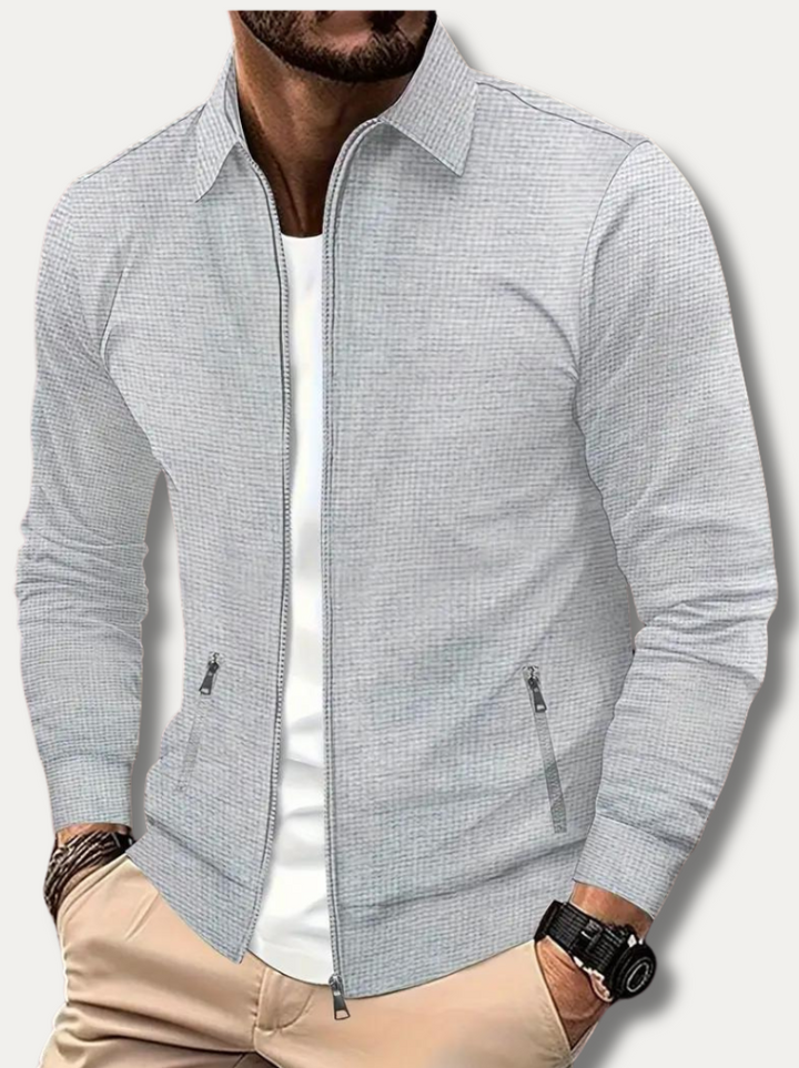 Comfortable men's classic track jacket, ideal for sporty fashion, everyday comfort & light outerwear.