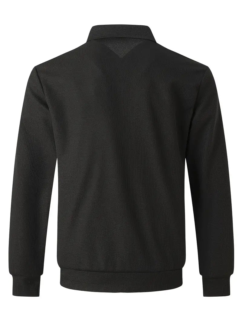 Men's full-zip track jacket, a classic activewear piece for sporty fashion & comfortable casual wear.