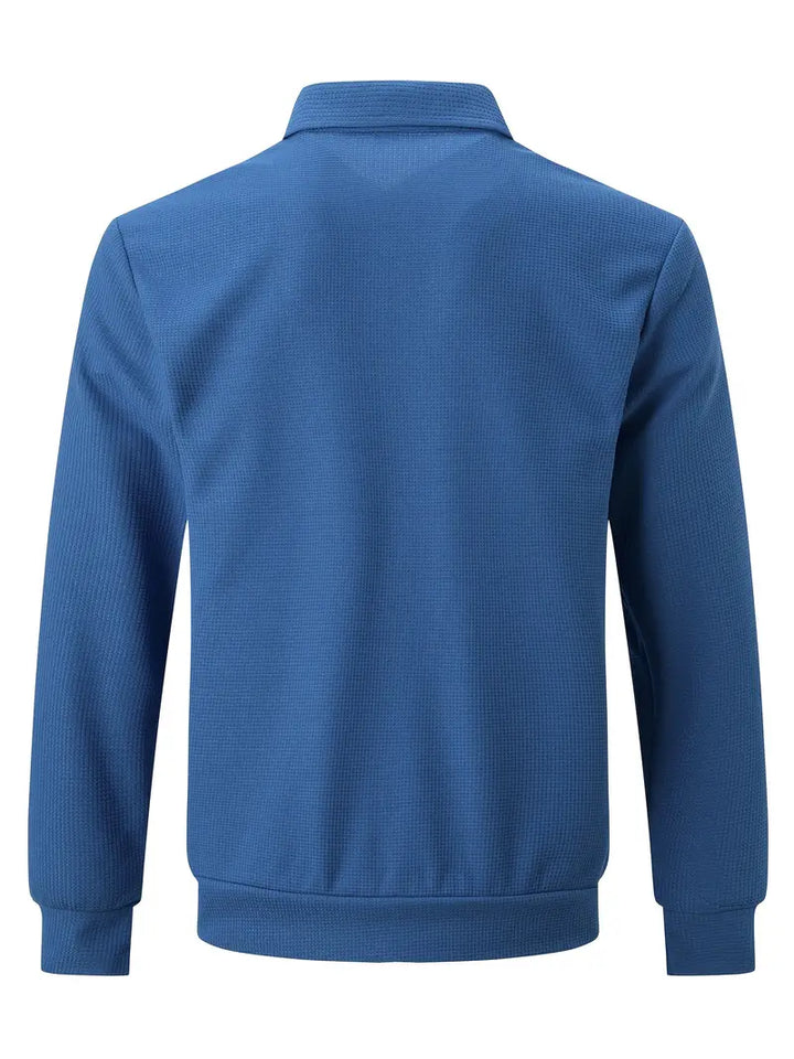 Effortlessly stylish men's classic track jacket, providing comfort & lightweight protection for active days.