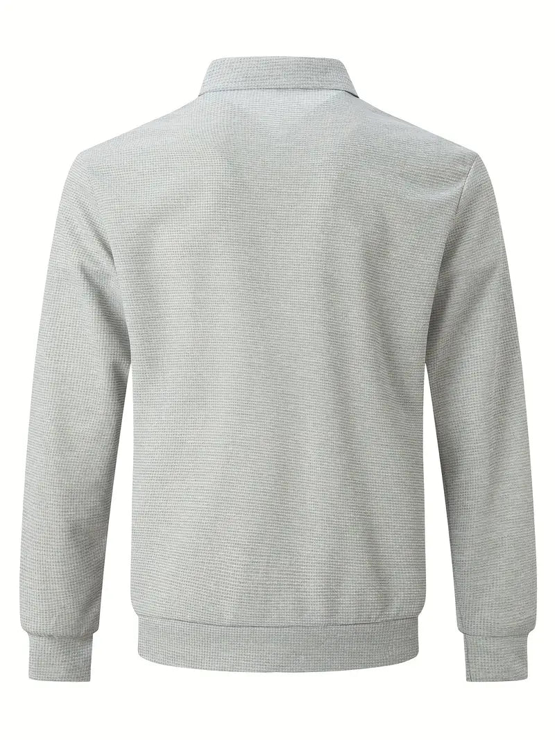 Sporty men's classic track jacket, versatile full-zip outerwear for active lifestyles & casual comfort.